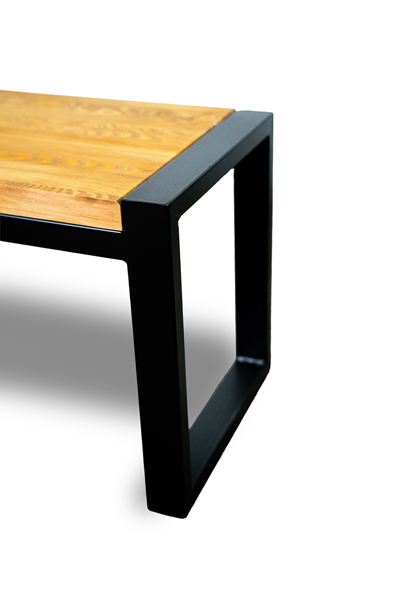 Ławka Pieno <br> <i><small>Industrialna Elegancja w Drewnie i Stali</small></i> - obrazek 3