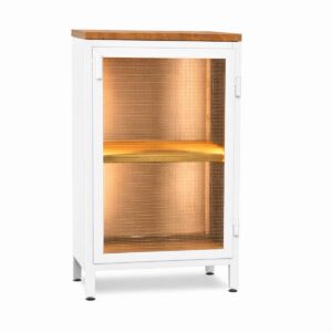 Komoda FILO I <br> <i><small>Jednodrzwiowa Siła Detalu</small></i> - Pure White (Biel Alpejska)